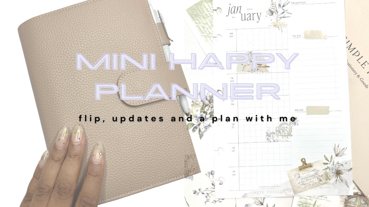 Mini Happy Planner | trying minimal decorating | flip, updates and plan