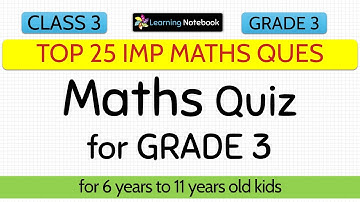 Wiskundevraag en antwoord voor klas 3 - Wiskundequiz voor klas 3