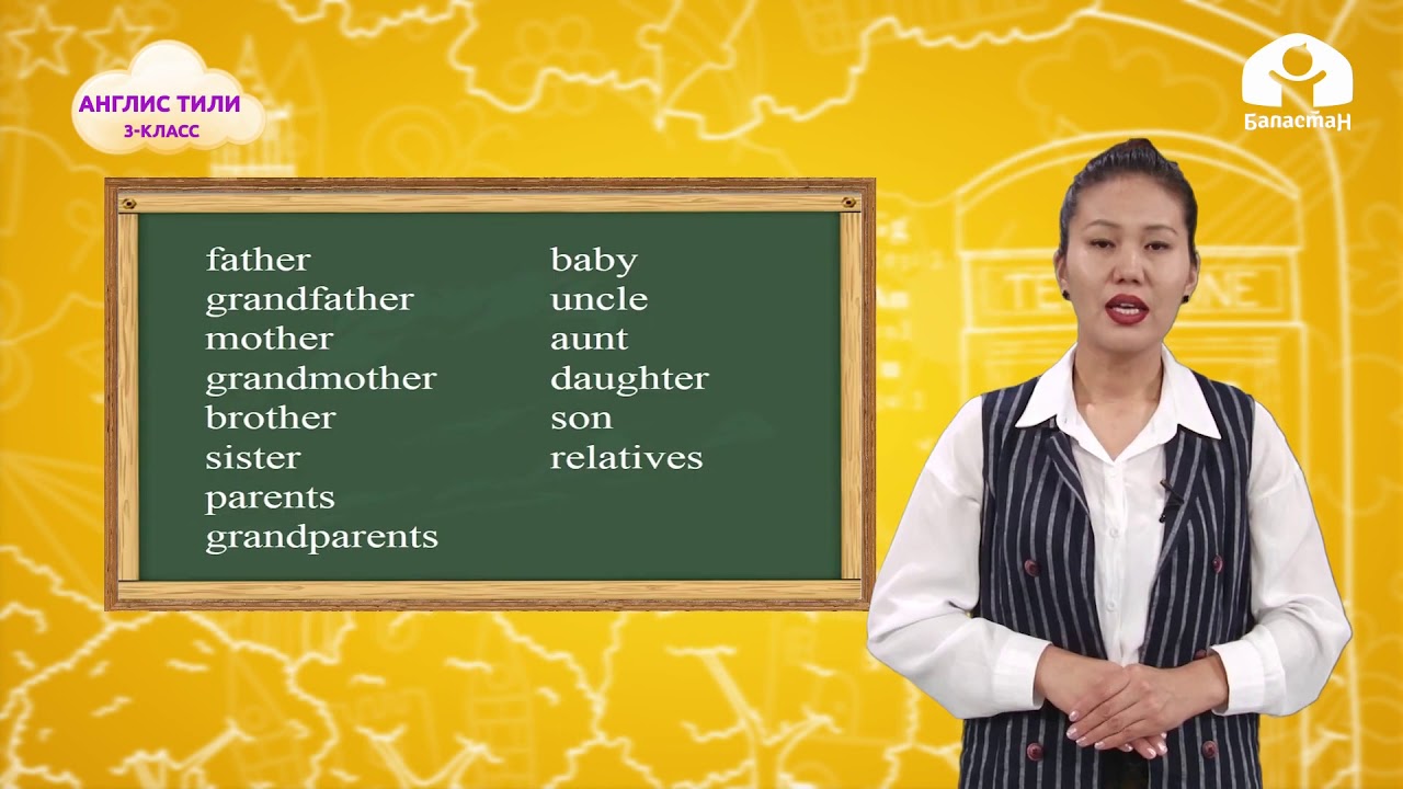 3-класс | Англис тили | Family members. My family - YouTube