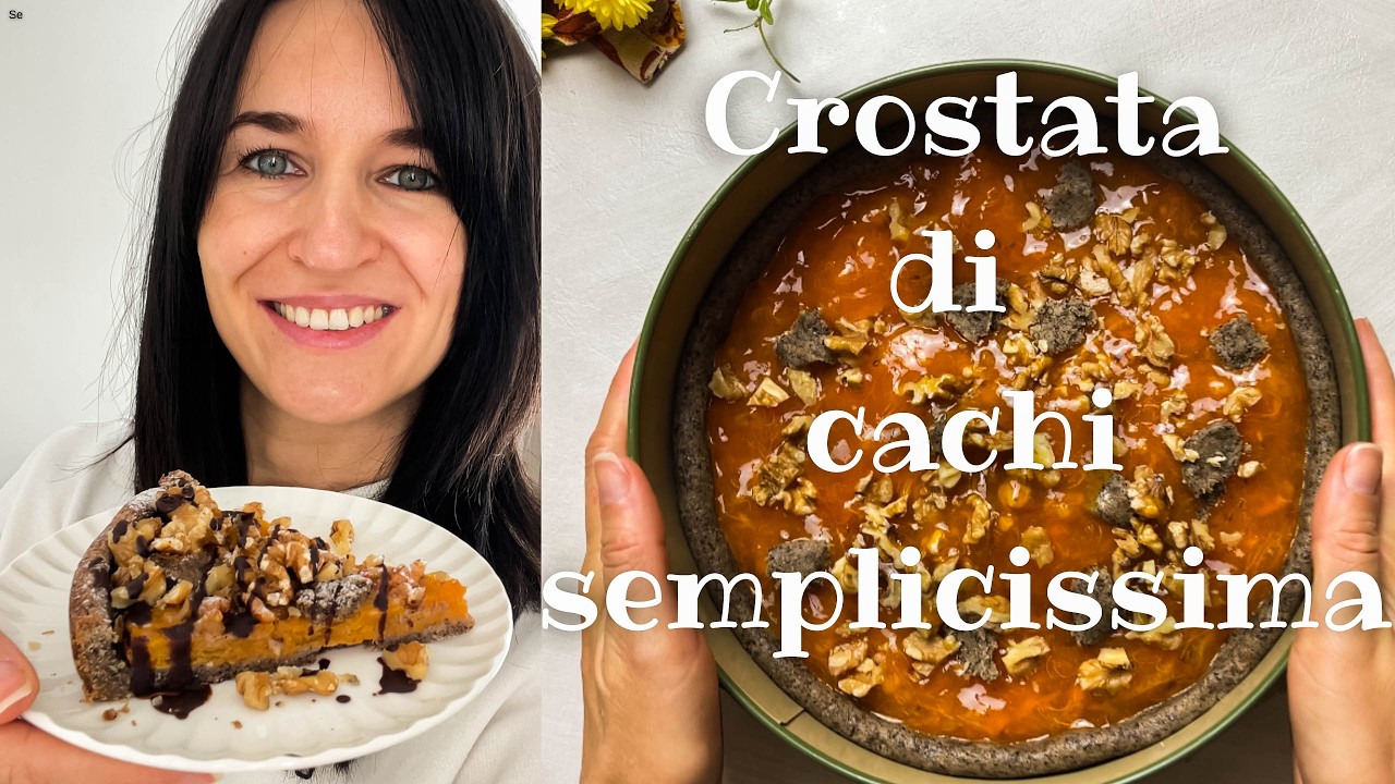 Ricetta crostata di CACHI senza glutine e senza zuccheri aggiunti