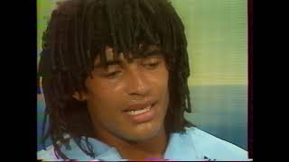 Roland Garros 1983 Interview Yannick Noah après sa victoire en 1/4 contre Ivan Lendl (incomplet)