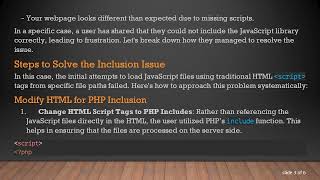 How to Fix the Issue of Including JavaScript Files in PHP on cPanel