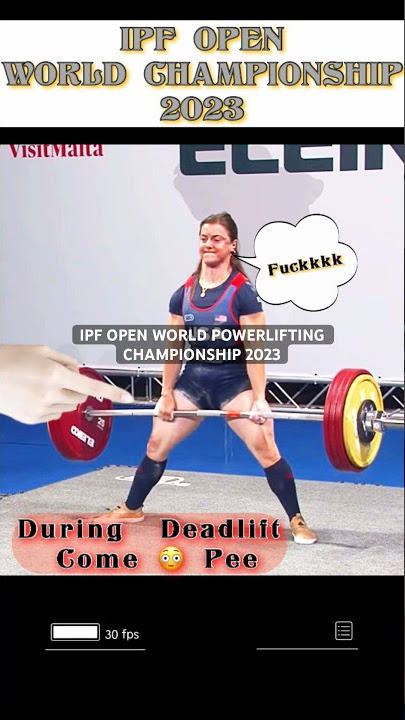 Women Powerlifter-Come Pees During Lift! #viral #gym #pees #shorts #short #youtubeshorts #ytshorts