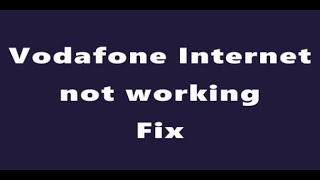Jak opravit Vodafone Internet nefunguje