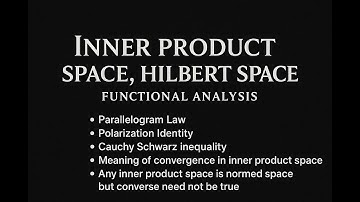 Inner Product Space & Hilbert Space | Functional Analysis