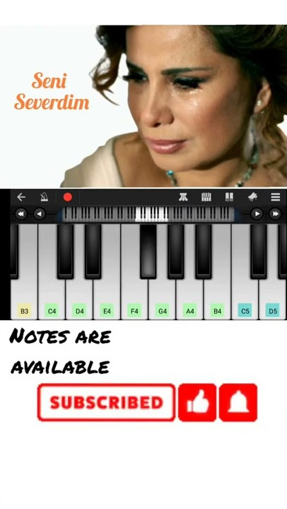 Seni severdim piano cover with notes #shorts #piano #seniseverdim