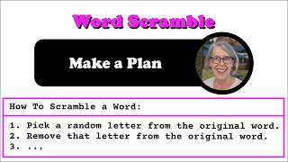TG12.1 Word Scramble: Comments