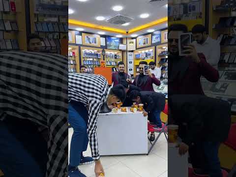 Our world tallest man has first completed task and win iPhone in game#Abdul_Ghafoor#Muhammad_Shakoor