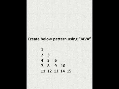 Natural Numbers Triangle@ErAmbikaChaudhary #java #coding #pattern # ...