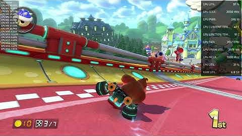 Mario Kart 8 with 5700 XT - 8K + Enhancements downsampled to 4k - AMD gameplay in Cemu
