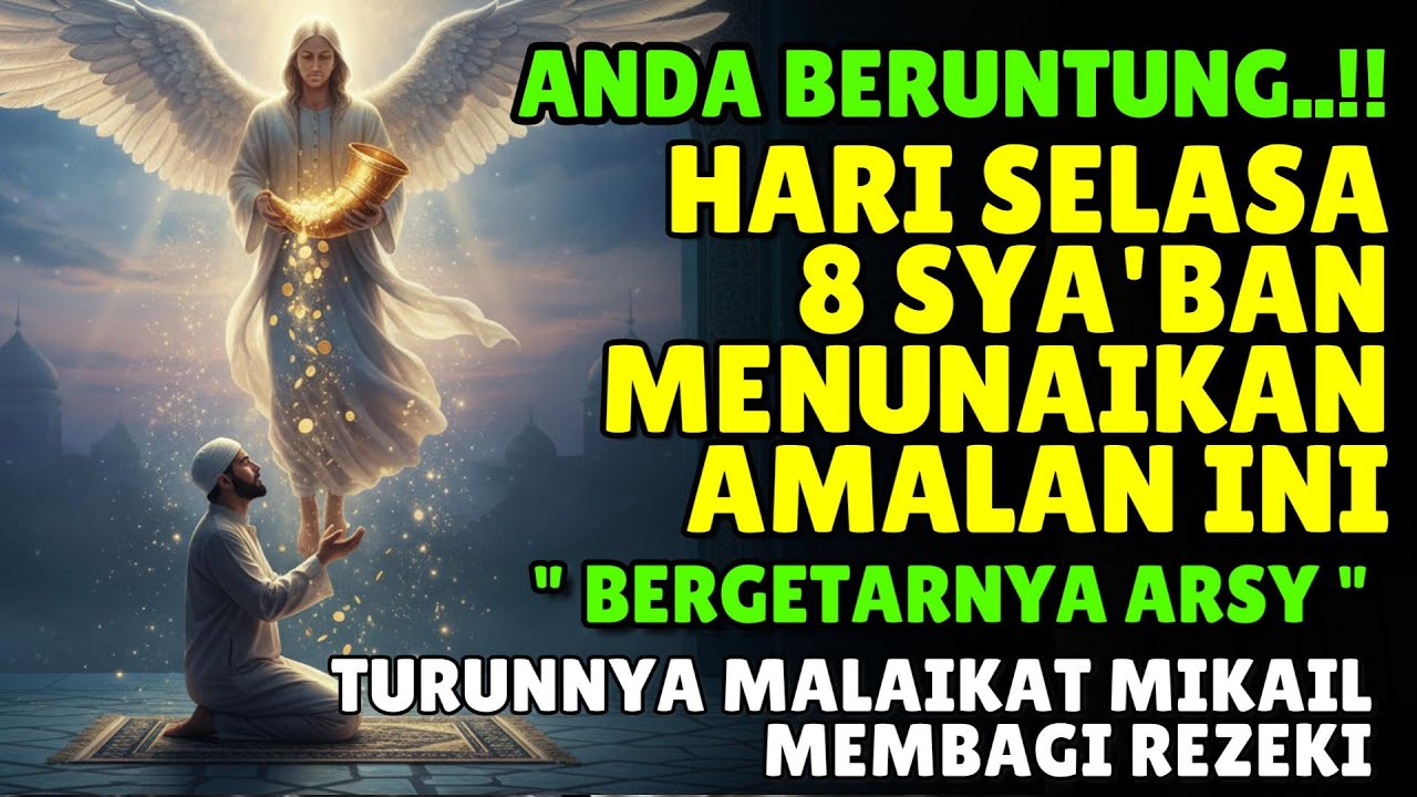 ANDA BERUNTUNG!! AMALKAN 5 RAHASIA PEMBUKA REZEKI HARI SELASA 8 Syakban 1447 H 27 JANUARI