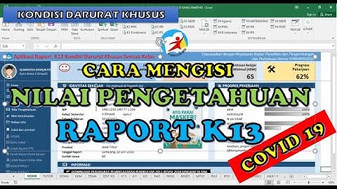 Cara mengisi Nilai Pengetahuan Raport K13 SD Kelas 1 s/d 6