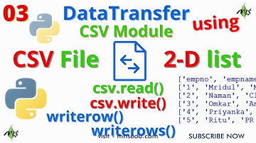 03#DataTransfer#csv#list#reader#writer#writerow#writerows