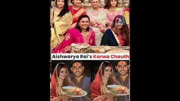 Aishwarya Rai Bachchan gave a sweet Hug to hubby Abhishek Bachchan celebrates Karwa Chauth❤️