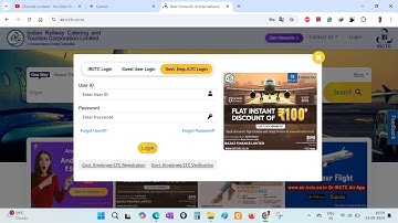 How to register on irctc for LTC Air Tickets booking using government id