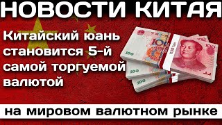 Китайский юань становится 5-й самой торгуемой валютой на мировом валютном рынке