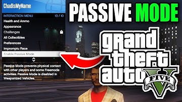 How To Turn Passive Mode On Or Off In GTA 5 Online - Easy Guide