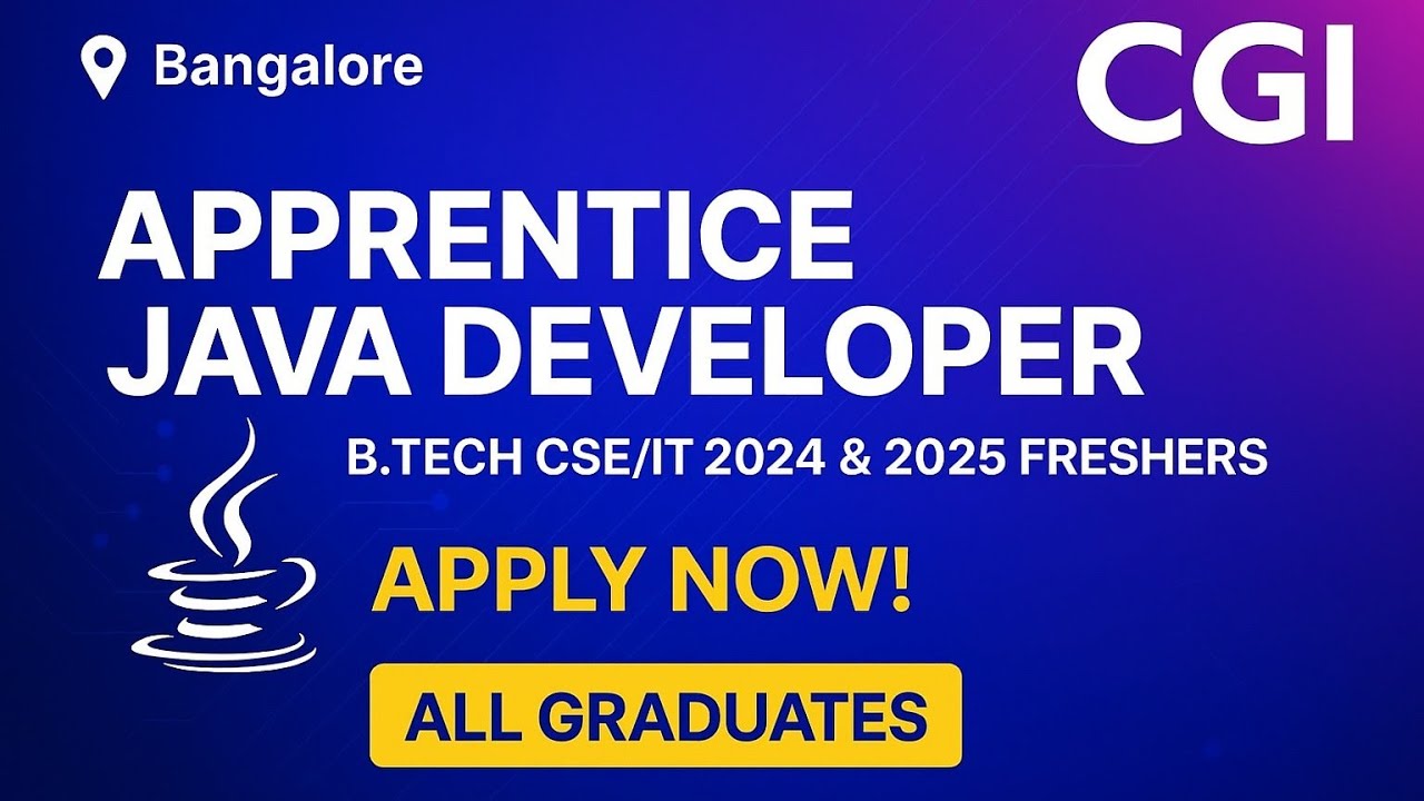 CGI HIRING FRESHERS 2025 APPLY NOW | All Graduates | Off Campus Fresher jobs 