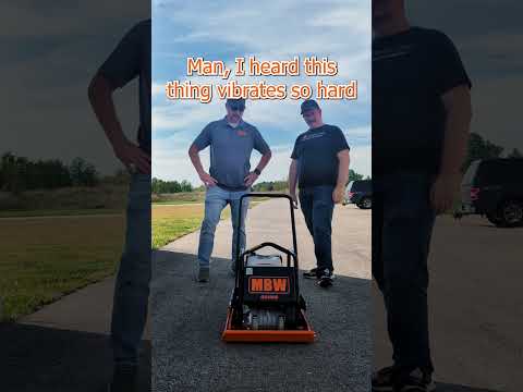 The boys are back with some one-liners about MBW's GP2000 plate compactor #humor #constructionhumor