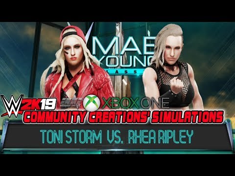WWE 2K19 #CommunityCreationsSimulations | TONI STORM VS RHEA RIPLEY XBOXONE