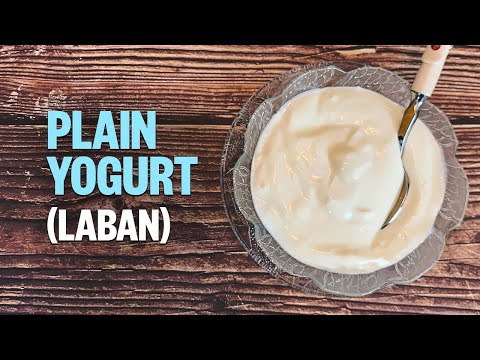 How to Make Laban (Plain Yogurt) / طريقة عمل اللبن اي الزبادي