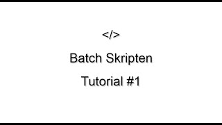 Tutorial #1 | Keylogger | Batch Skripten | BatchSkript