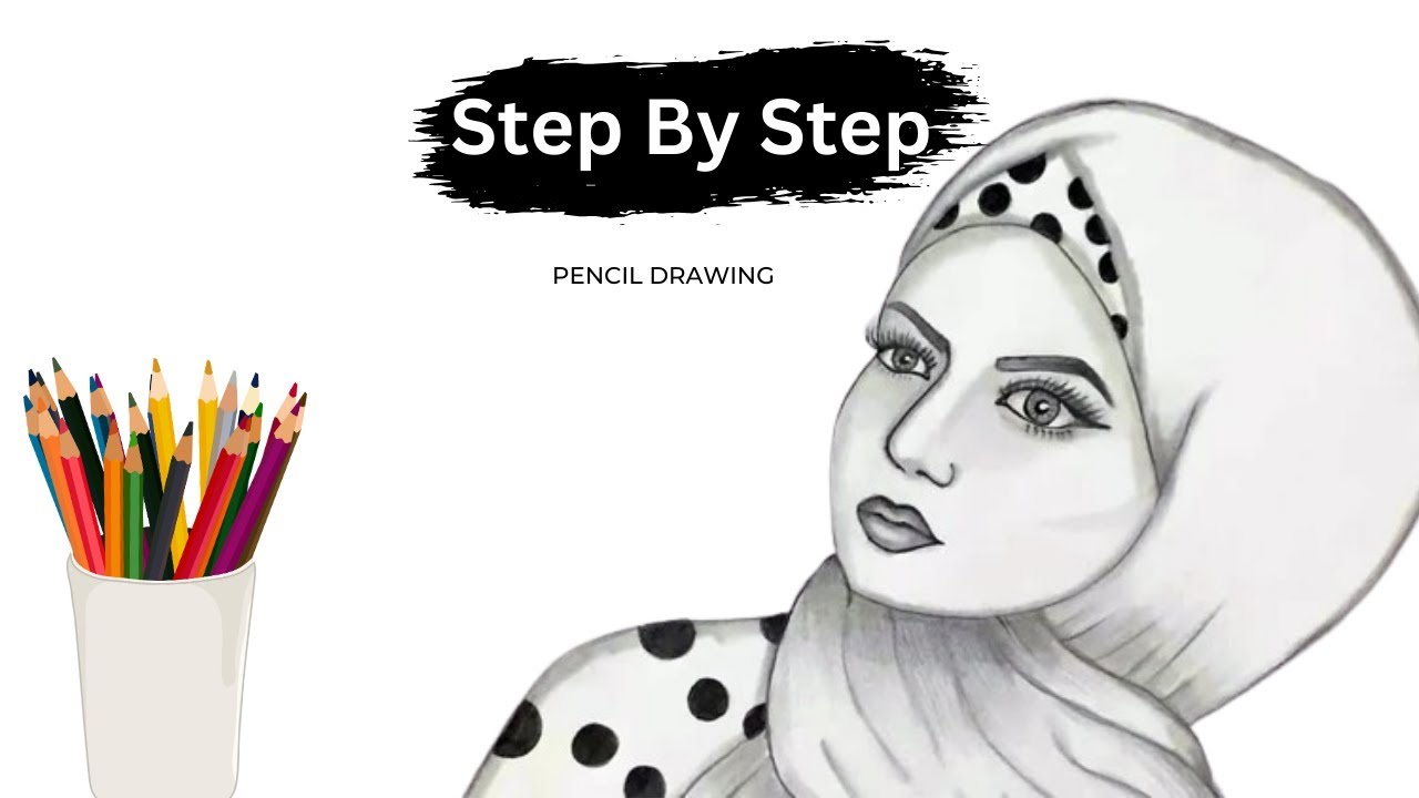 How to Draw a Girl face || scarf girl drawing || quick drawing || easy drawing || sketches ||