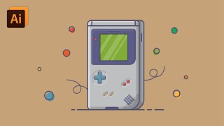 Flat Brick game illustration design in adobe illustrator |  vector flat design tutorial screenshot 5