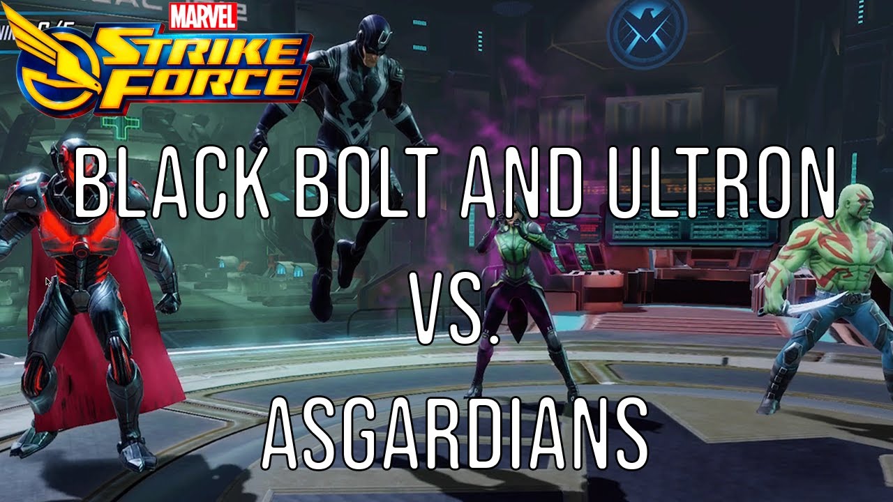 Black Bolt and Ultron vs. Asgardians Alliance War Marvel Strike