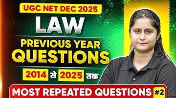 UGC NET Dec Law Classes 2025 | UGC NET Paper 2 Law 2014 to 2025 Previous Year Questions |UGC NET Law