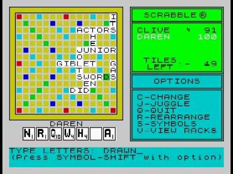 Scrabble Walkthrough, ZX Spectrum