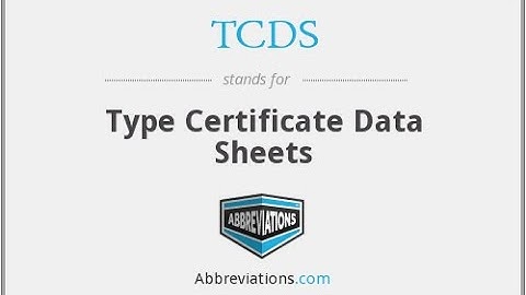 Maintenance Forms and Publication: Type Certificate Data Sheet