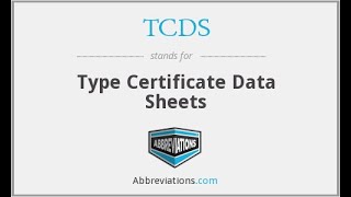 Maintenance Forms and Publication: Type Certificate Data Sheet