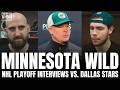Nick Foligno, Jesper Wallstedt, Bobby Brink &amp; Minnesota Wild Discuss Dallas Stars Series Before GM4