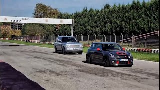 Range Rover Supercharged / 0-100 Km/h & 0-400m / vs Mini GP2 on Track