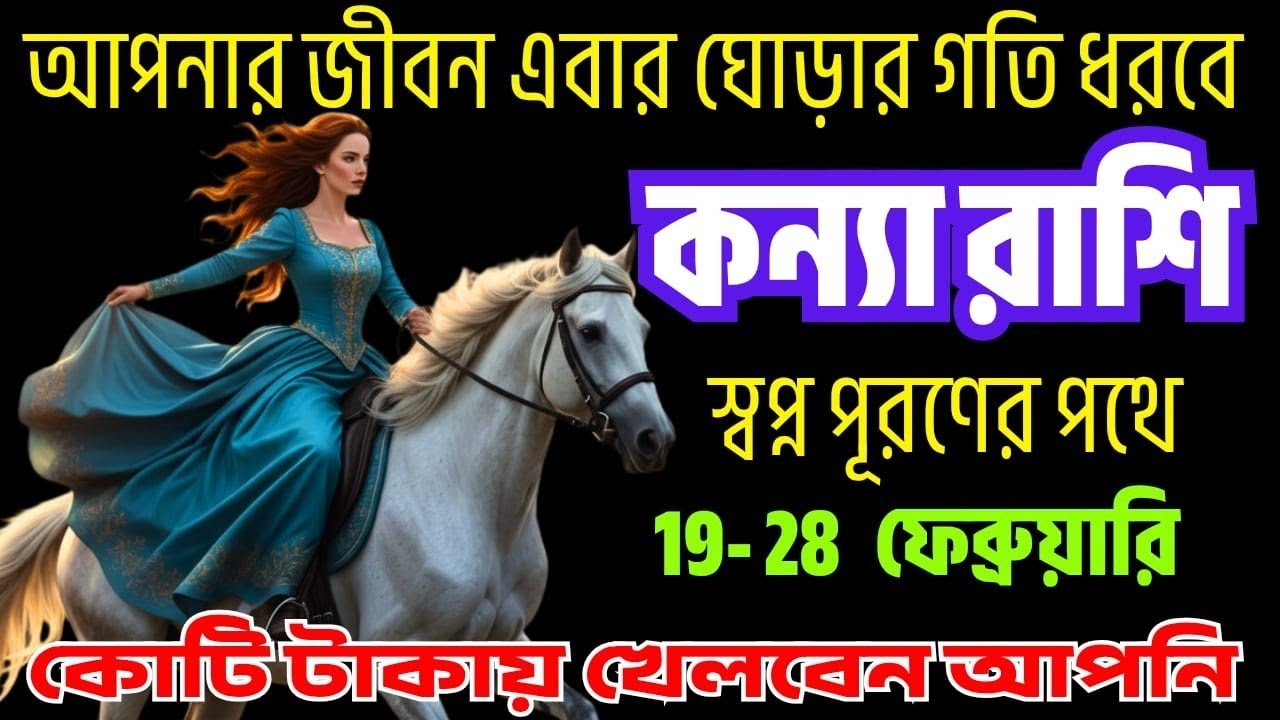 কন্যা রাশি ♍ 19-28 ফেব্রুয়ারি আপনার জীবন এবার ঘোড়ার গতি ধরবে ♍ স্বপ্ন পূরণের পথে #astrology 