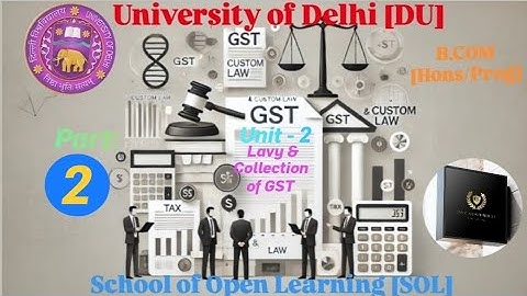 GST and Custom Laws | Unit 2 | Part 2 | 6 Sem | B.Com (Hons/Prog) | DU SOL | NEP2020