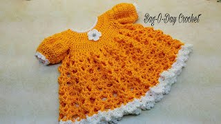 How to crochet a baby dress 612M | My Darlen Clementine | Bag o day Crochet Tutorial #383