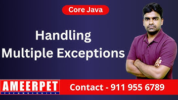 Handling Multiple Exceptions in Java | Ameerpet Technologies | By Srinivas