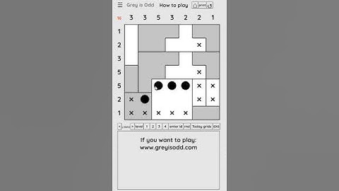 Grey is Odd - Today grids. Solution level 3 7X7 dated 03-06-2024