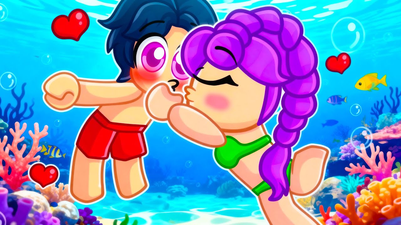 RUMI KISSES JINU DURING A DIVING TRIP IN ROBLOX...