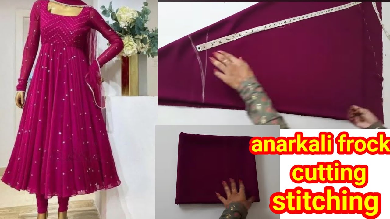 Umbrella gown cutting and stitching/party wear long frock design/umbrella  frock cutting & stitching - YouTube