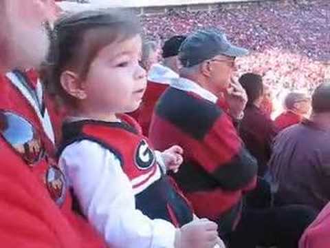 Olivia's First UGA game "Between The Hedges"