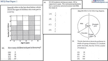43,44&45 | Statistics | Multiple Choice 1 | CXC CSEC Mathematics