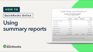 How to use summary reports in QuickBooks Online (Tutorial)