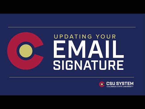 CSU System: Updating Your Email Signature