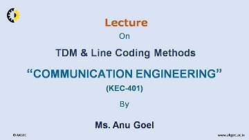 COMMUNICATION ENGINEERING LECTURE 18 