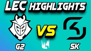 G2 Esports vs SK Gaming highlights LEC Summer 2022 Jornada 8 | Español