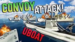 UBOAT DESTROYS CARGO CONVOY In Stormworks Multiplayer!