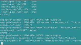 How to update and delete hstore documents in Postgres